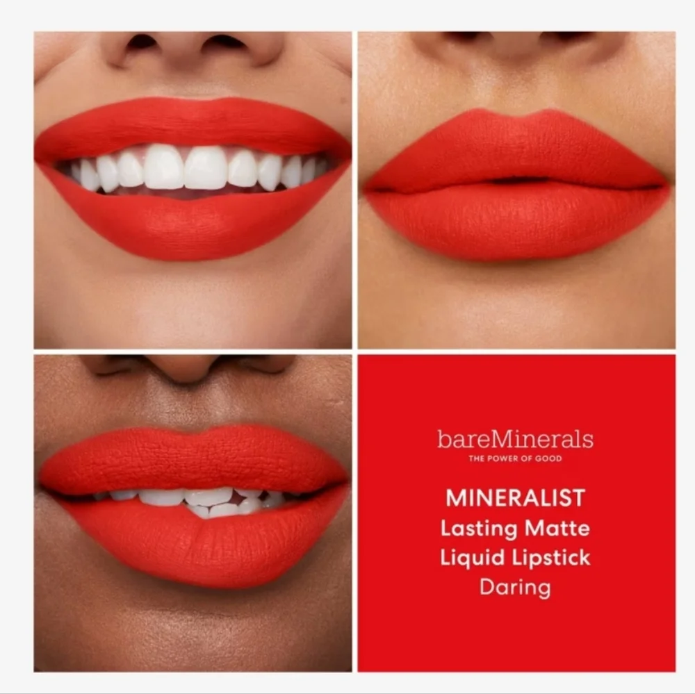 🌺BareMinerals Daring Mineralist Lasting Matte Liquid Lipstick Transfer Proof